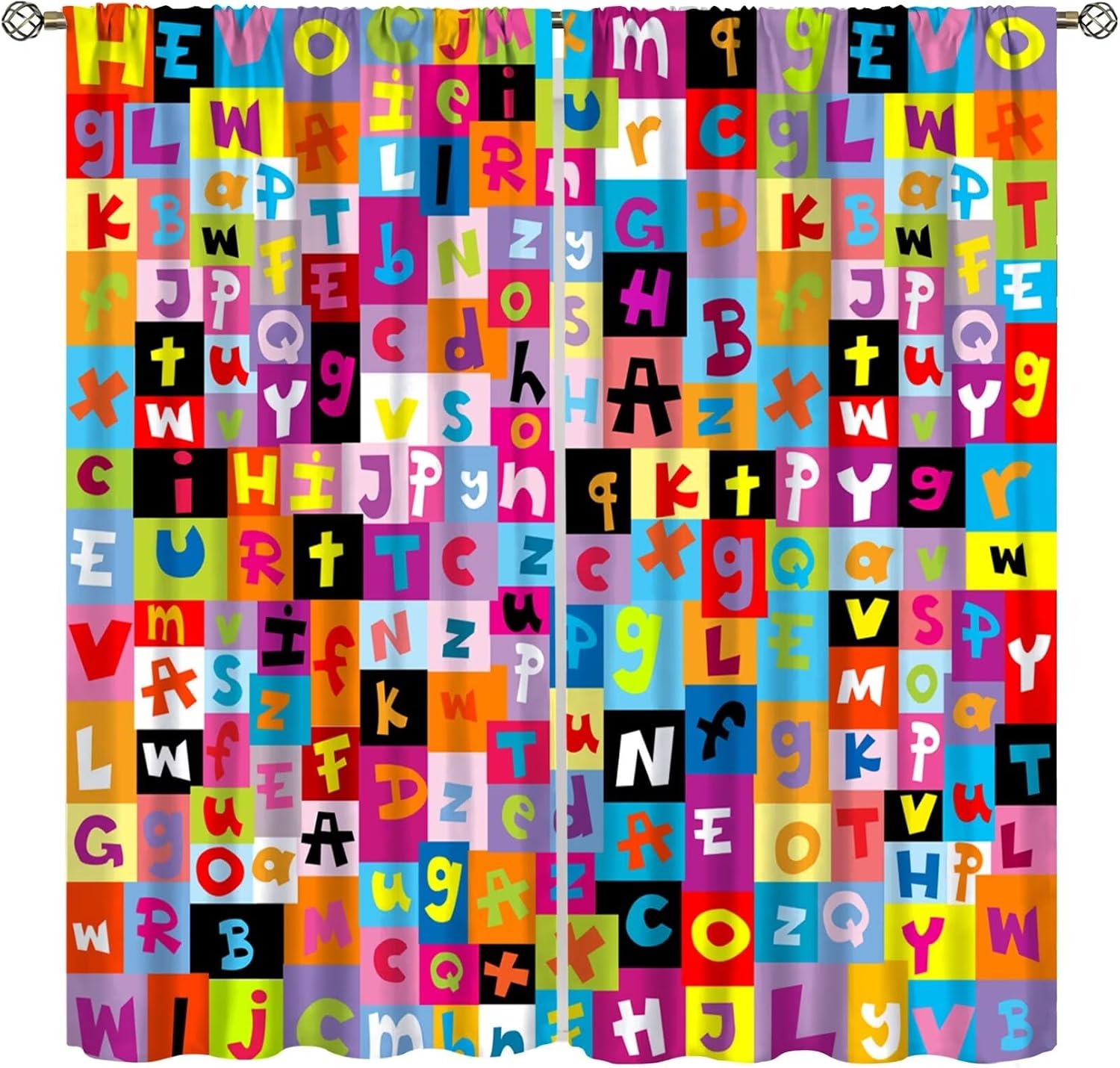 Multicolor ABC Block Curtain P - Abc Kids Early Education review and price