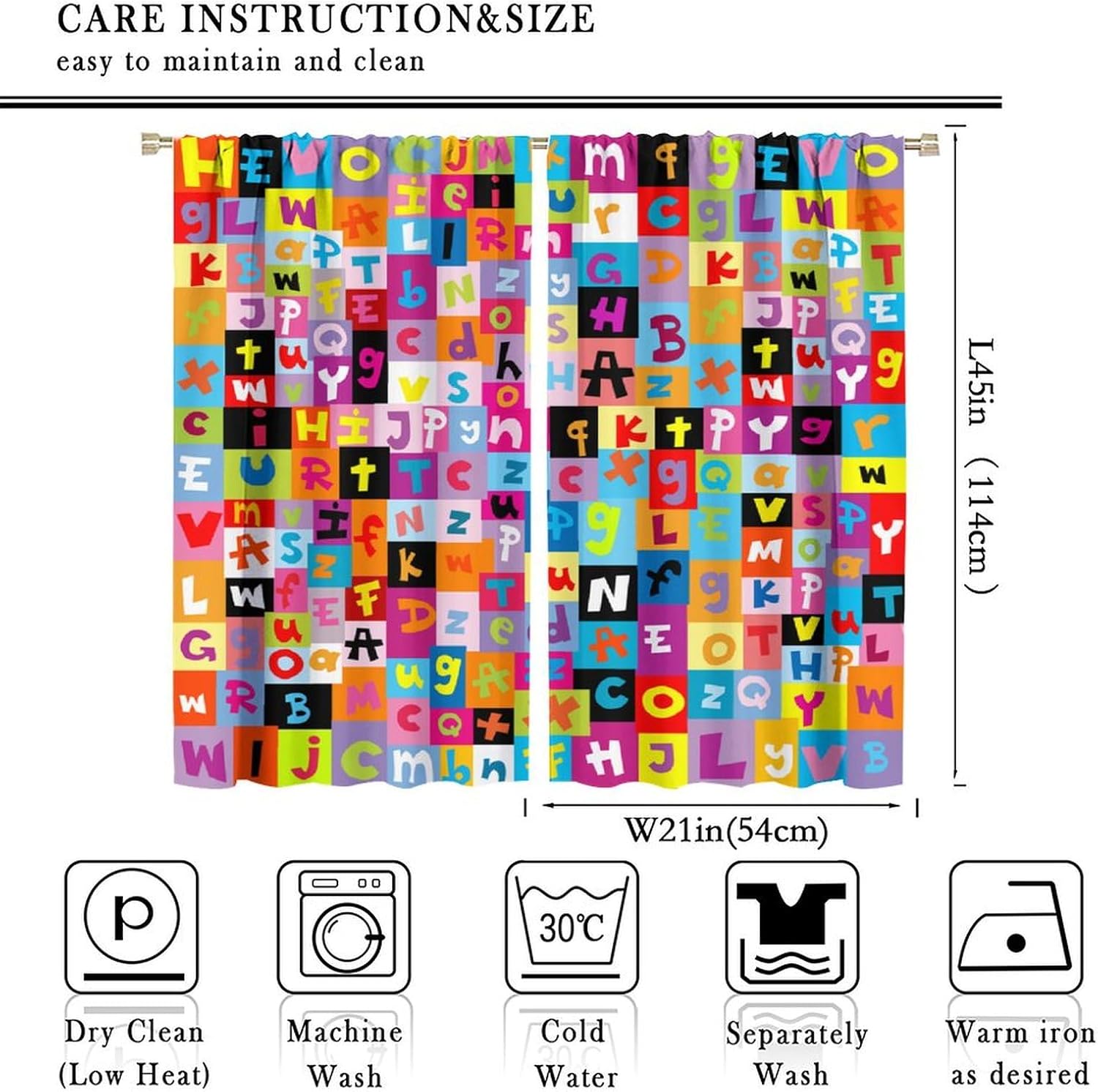 Multicolor ABC Block Curtain P - Abc Kids Early Education review and price