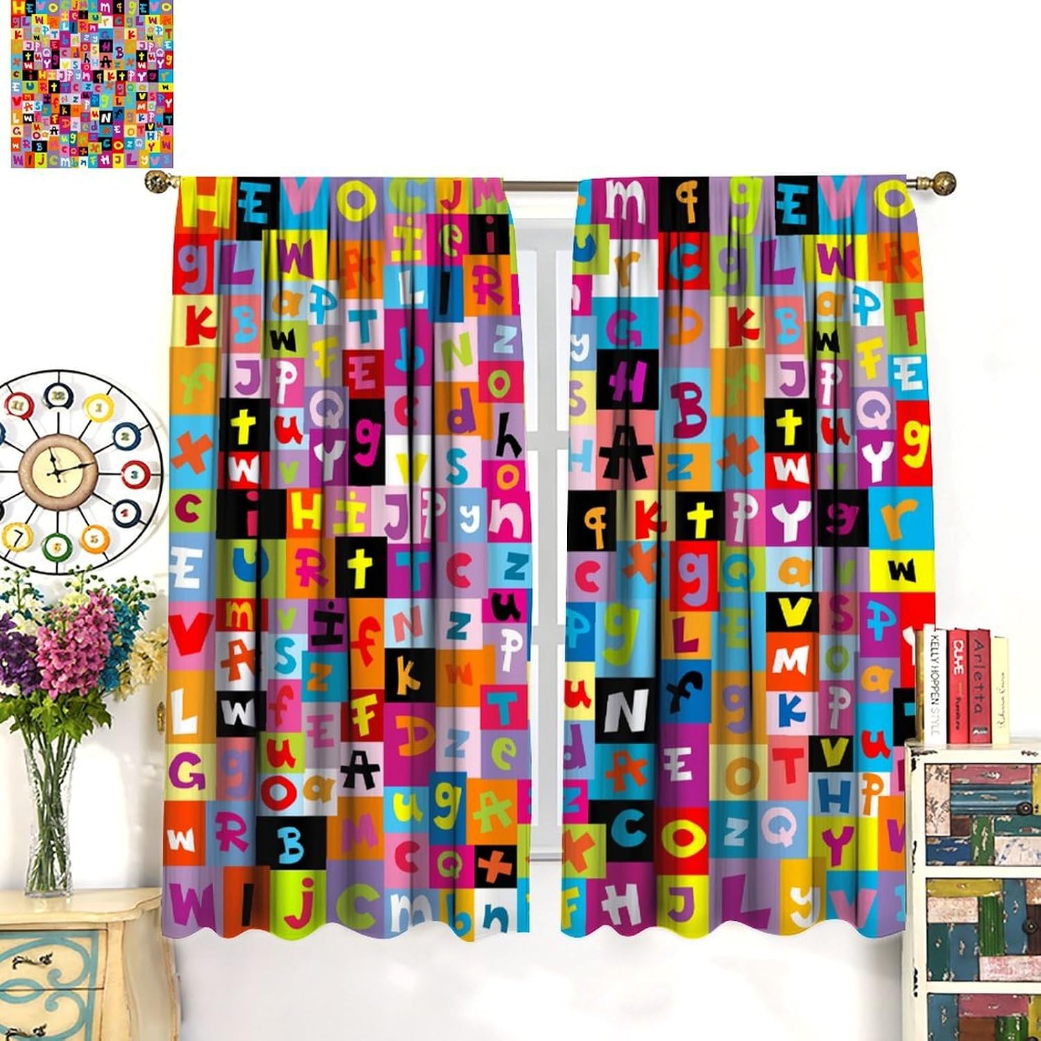 Multicolor ABC Block Curtain P - Abc Kids Early Education review and price