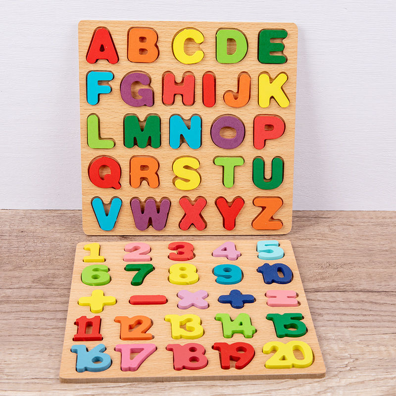 Wooden Alphabet Puzzle Board N - Kids Education Number review and price